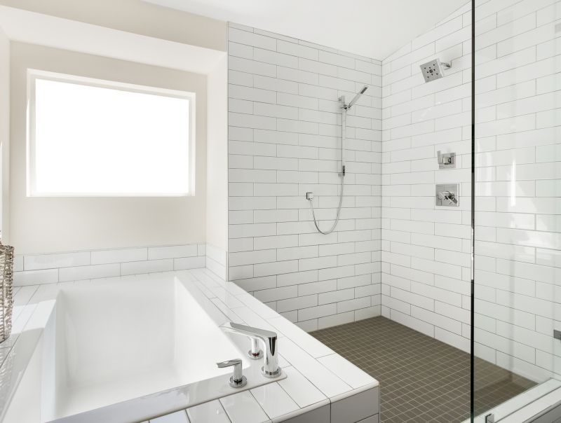 Corner Shower with Space-Saving Fixtures